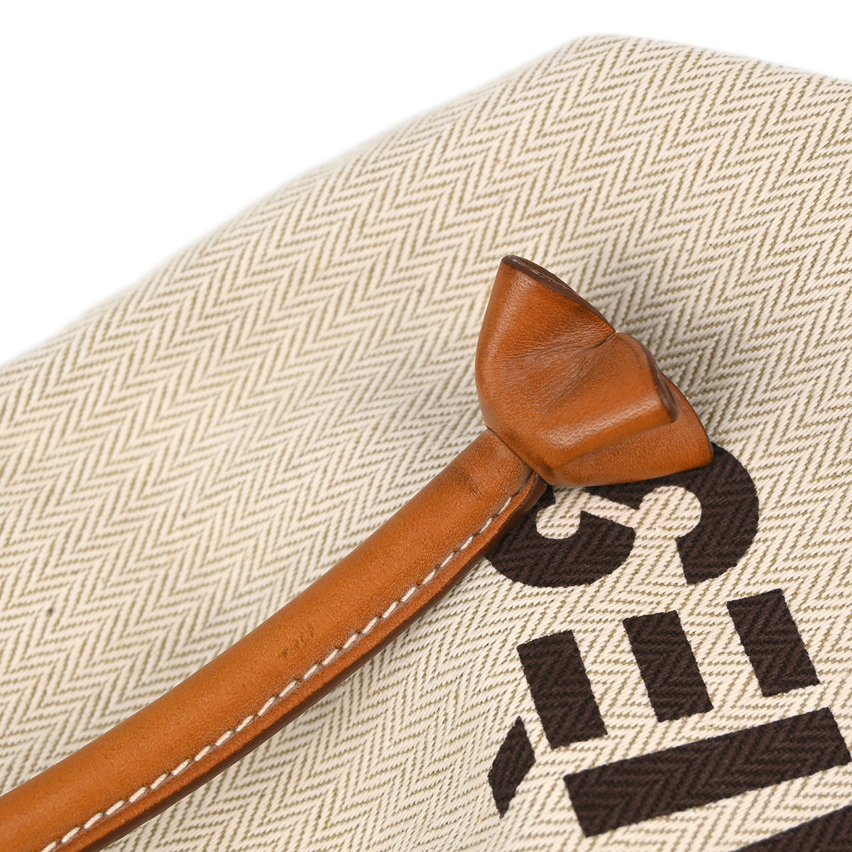 Hermes 2012 Beige Toile Chevrons Aline MM Shoulder Bag