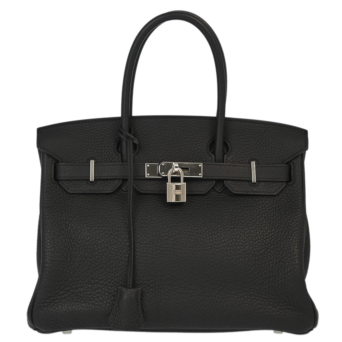 Hermes 2010 Black Taurillon Clemence Birkin 30 Handbag