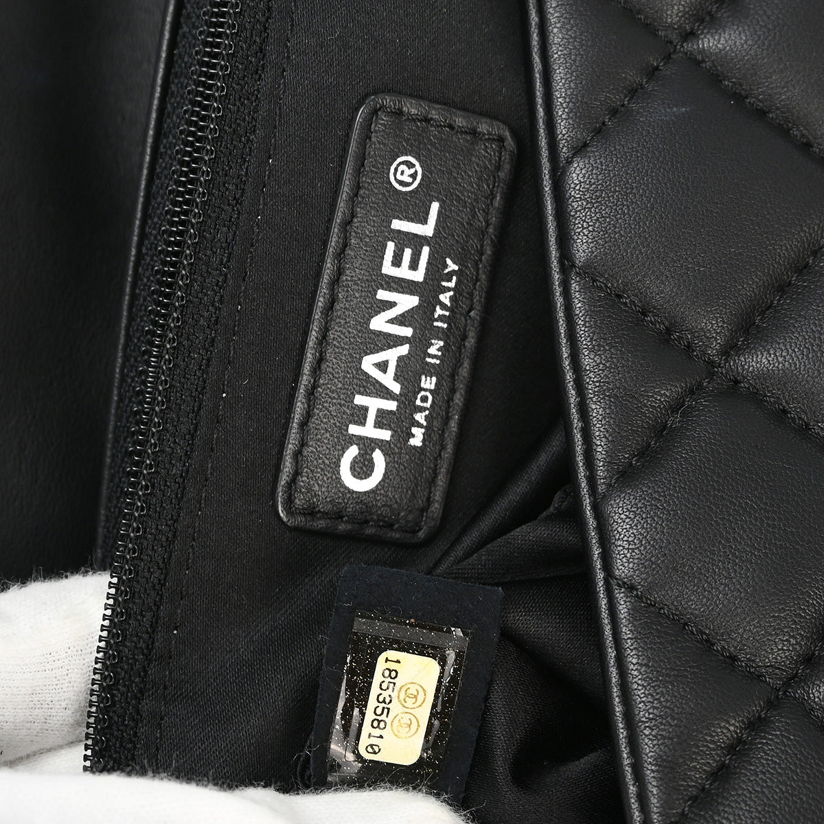 Chanel 2013-2014 Black Lambskin Double Chain Shoulder Bag