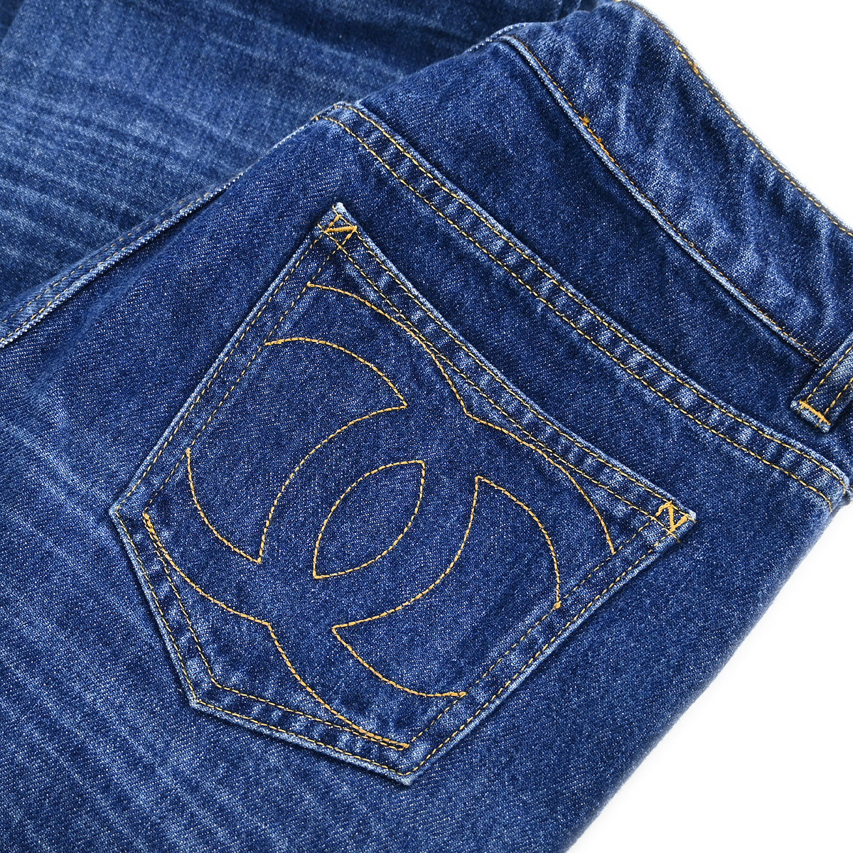 Chanel 2014 Long Denim Pants Blue #36