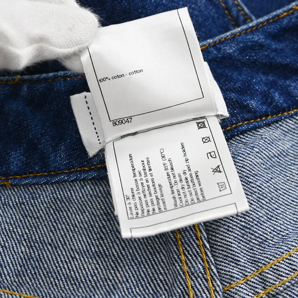 Chanel 2014 Long Denim Pants Blue #36