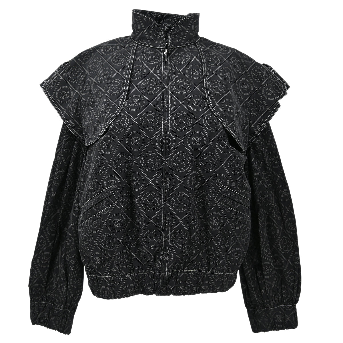 Chanel 2018 Zip Up Jacket Black #38