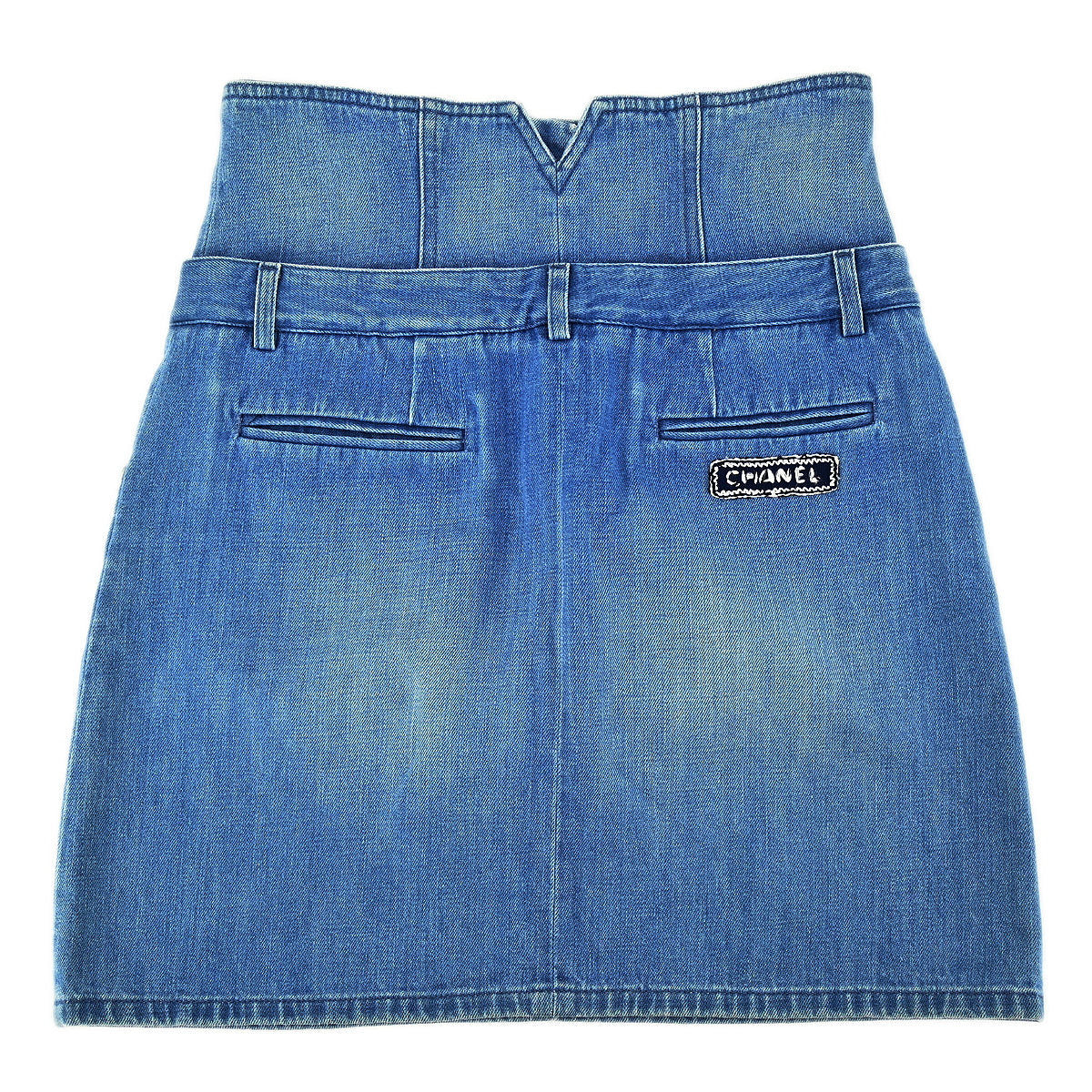 Chanel 2016 Denim Blue Skirt #36