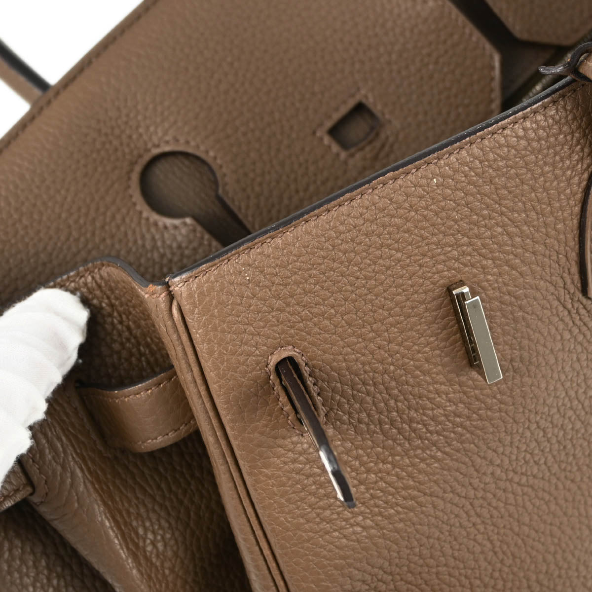 Hermes 2014 Brown Taurillon Clemence Birkin 35 Handbag