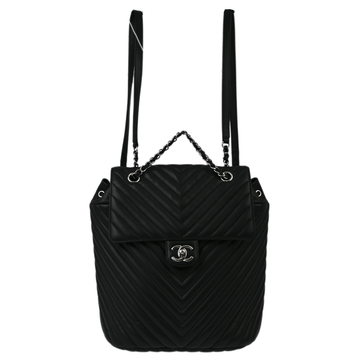 chanel black leather chevron backpack Chanel 2016 Lambskin Chevron Backpack