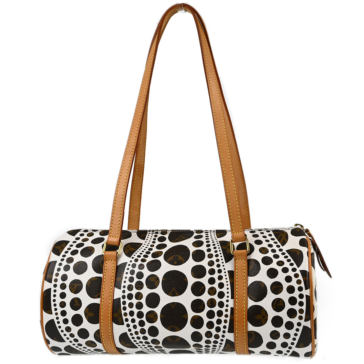 Louis Vuitton 2012 White Pumpkin Dot Papillon GM Handbag M40687