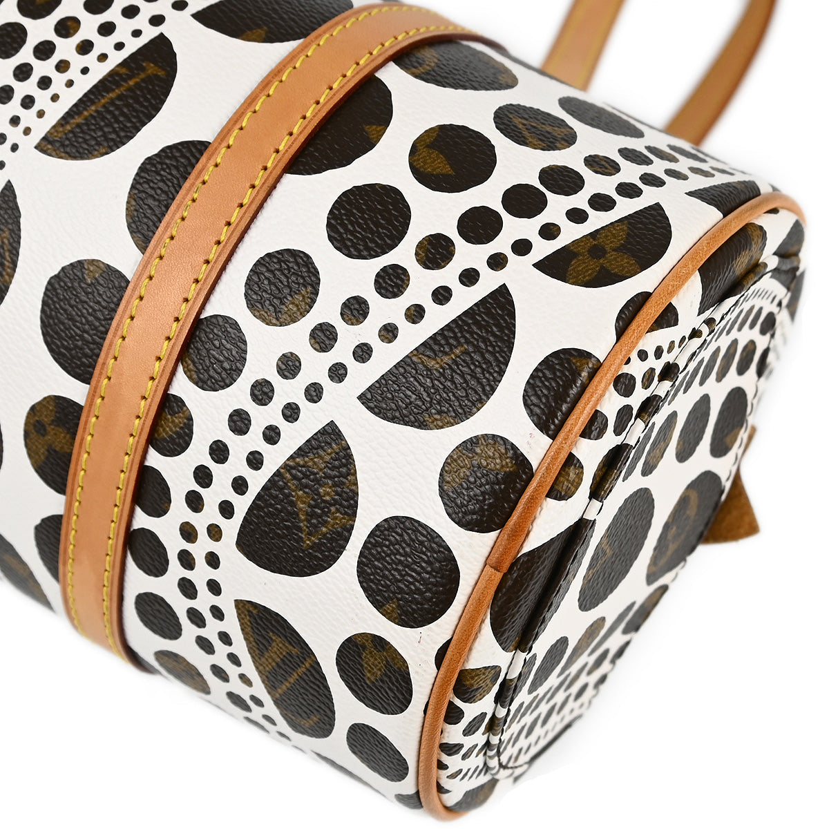 Louis Vuitton 2012 White Pumpkin Dot Papillon GM Handbag M40687