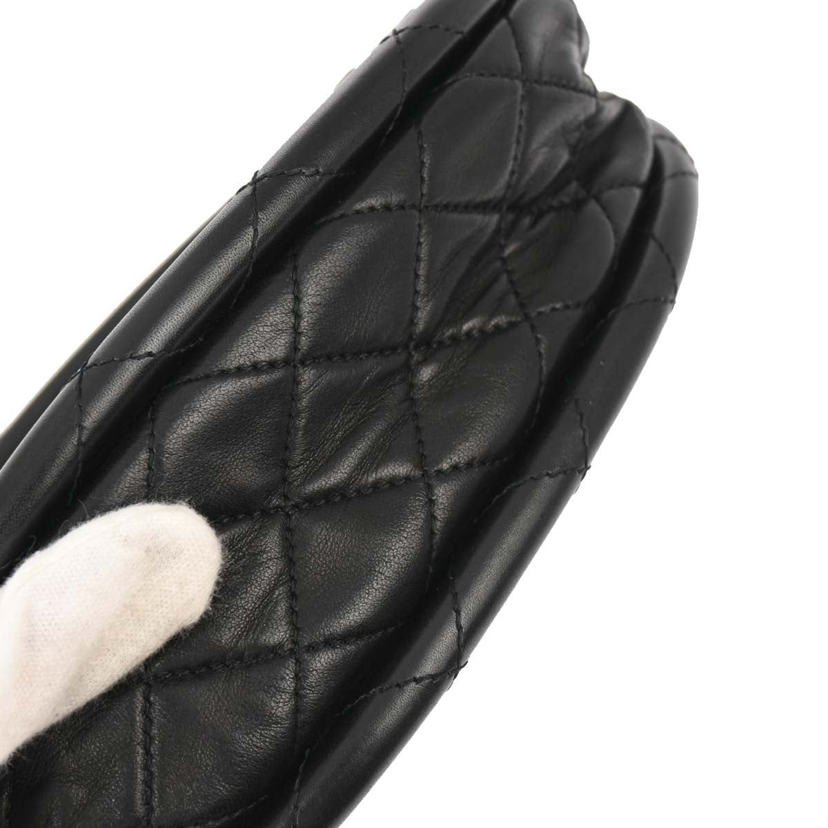 Chanel 2013-2014 Black Lambskin Hula Hoop Handbag