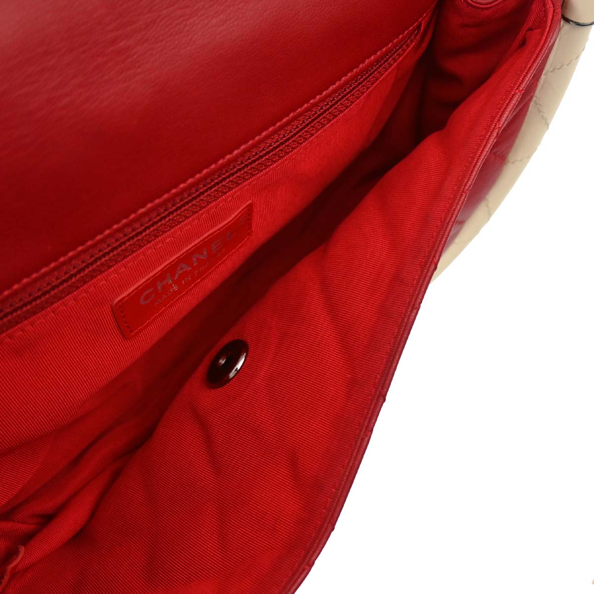 Chanel 2013-2014 Red Lambskin Hula Hoop Handbag