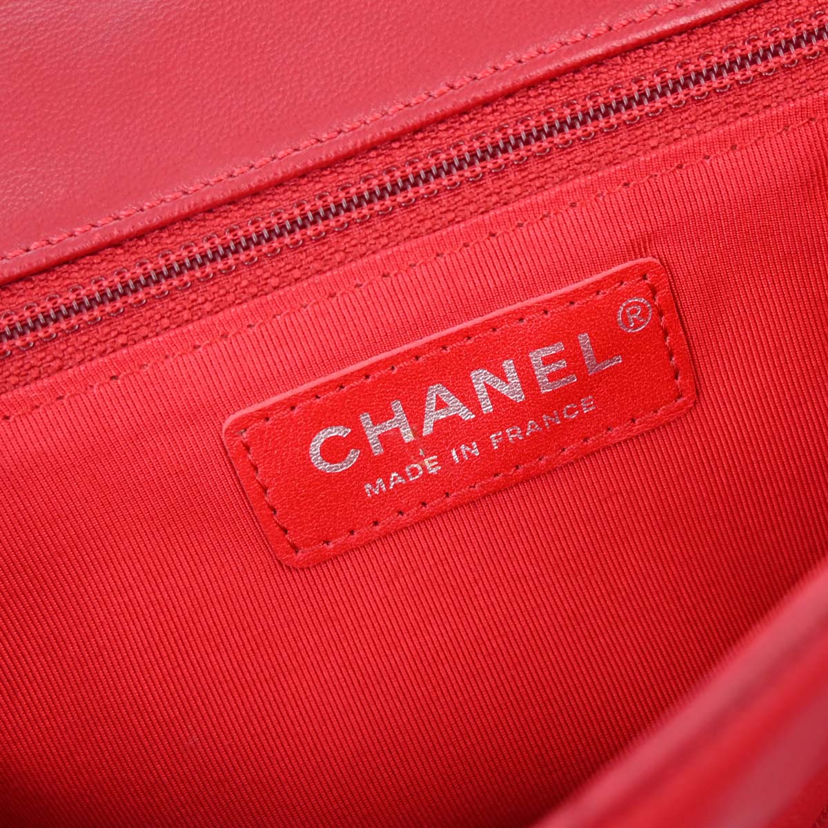 Chanel 2013-2014 Red Lambskin Hula Hoop Handbag