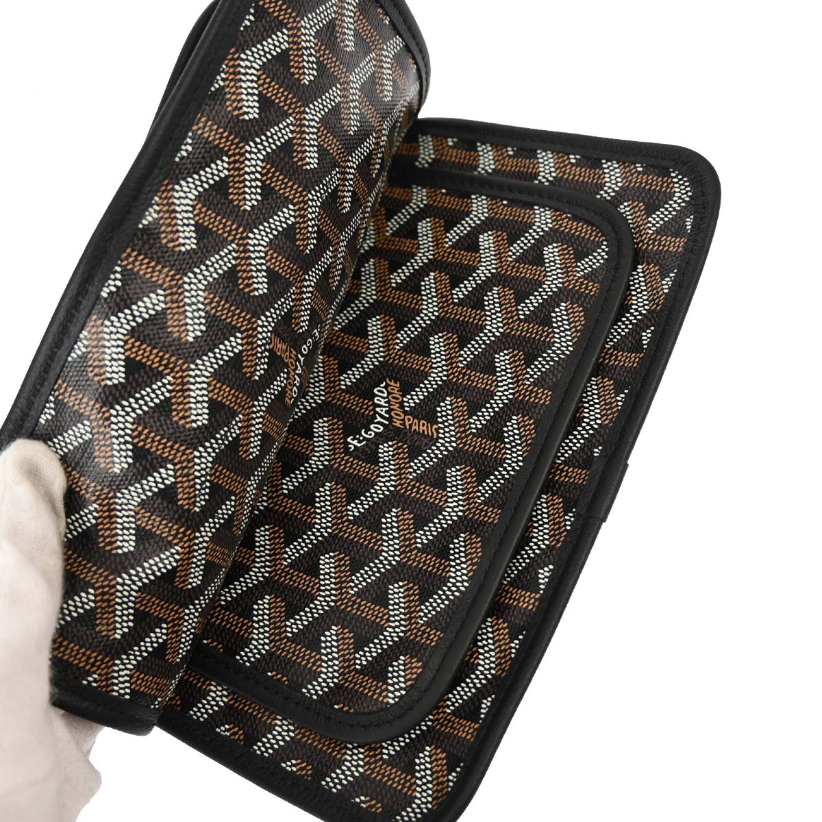 Goyard 2024 Black Plumet Shoulder Bag Pochette Wallet