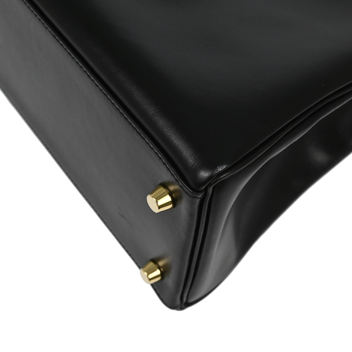 Hermes 2012 Black Box Calf Kelly 32 Retourne 2way Shoulder Handbag