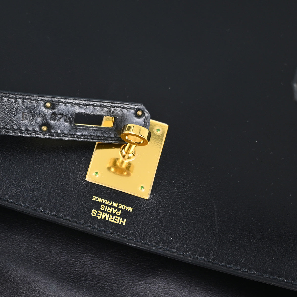 Hermes 2012 Black Box Calf Kelly 32 Retourne 2way Shoulder Handbag