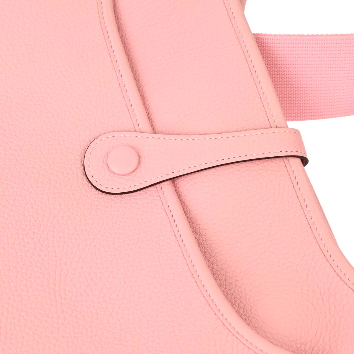 Hermes 2015 Rose Sakura Taurillon Clemence Evelyne 3 PM Shoulder Bag