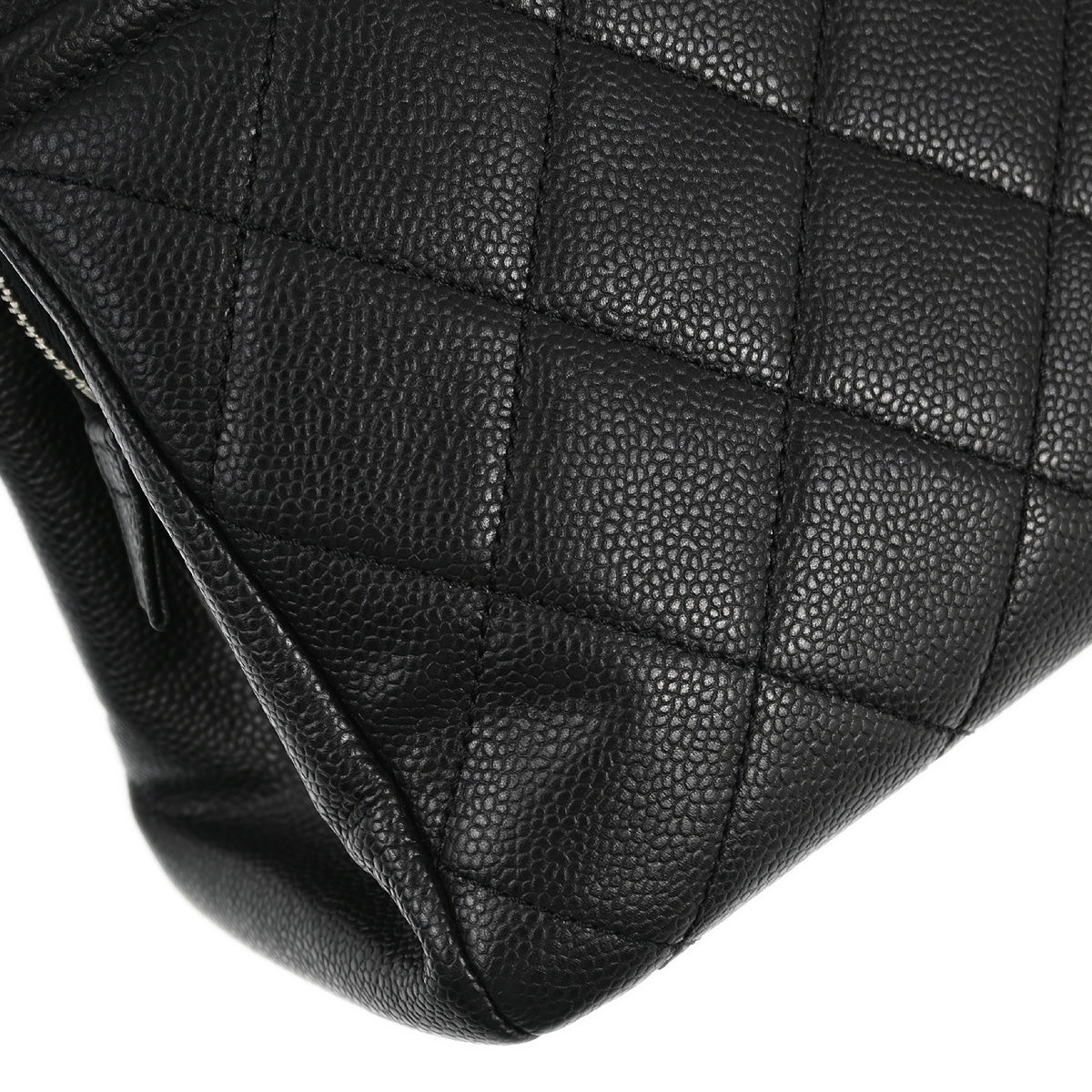 Chanel 2012-2013 Black Caviar Chain Shoulder Tote Bag
