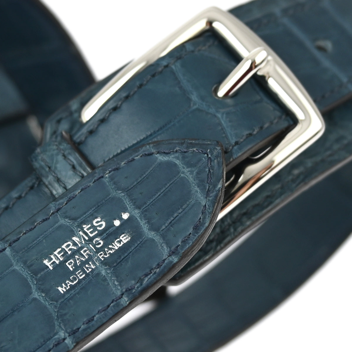 Hermes * 2013 Blue Tempete Matte Niloticus Crocodile Jypsiere 28 Shoulder Bag