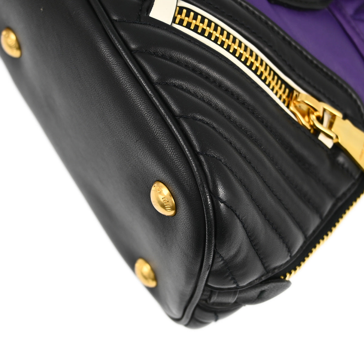 Miu Miu Purple Black 2way Shoulder Handbag
