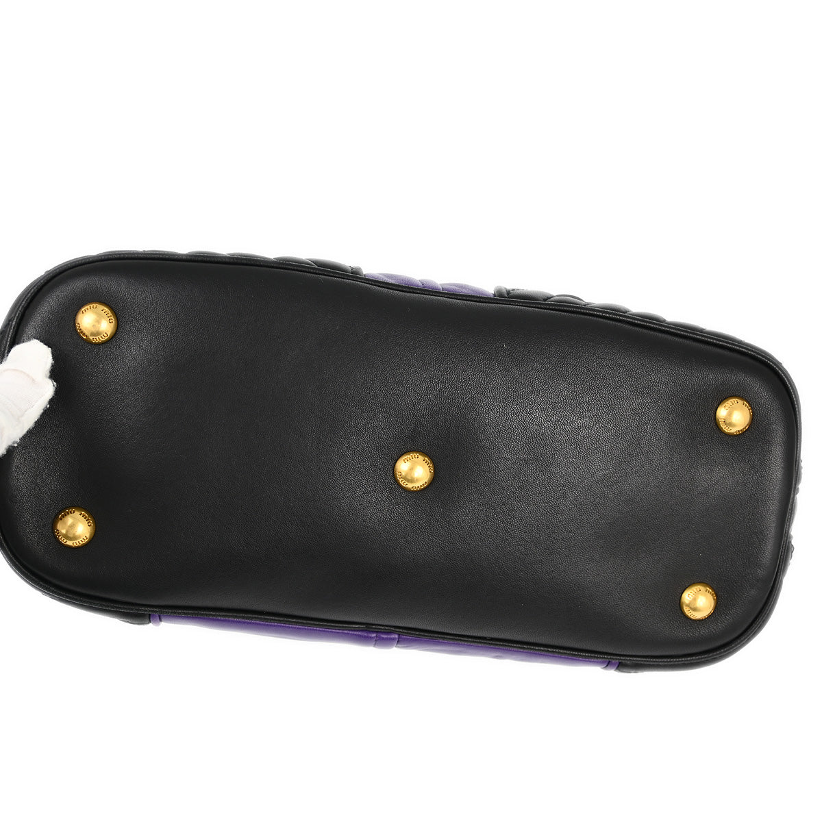 Miu Miu Purple Black 2way Shoulder Handbag