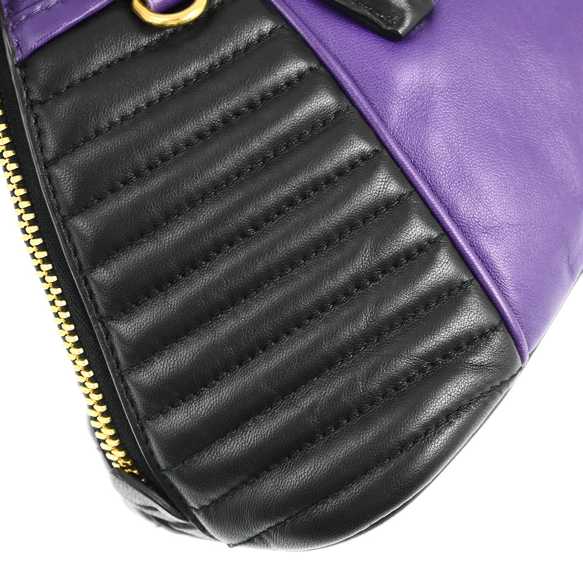 Miu Miu Purple Black 2way Shoulder Handbag