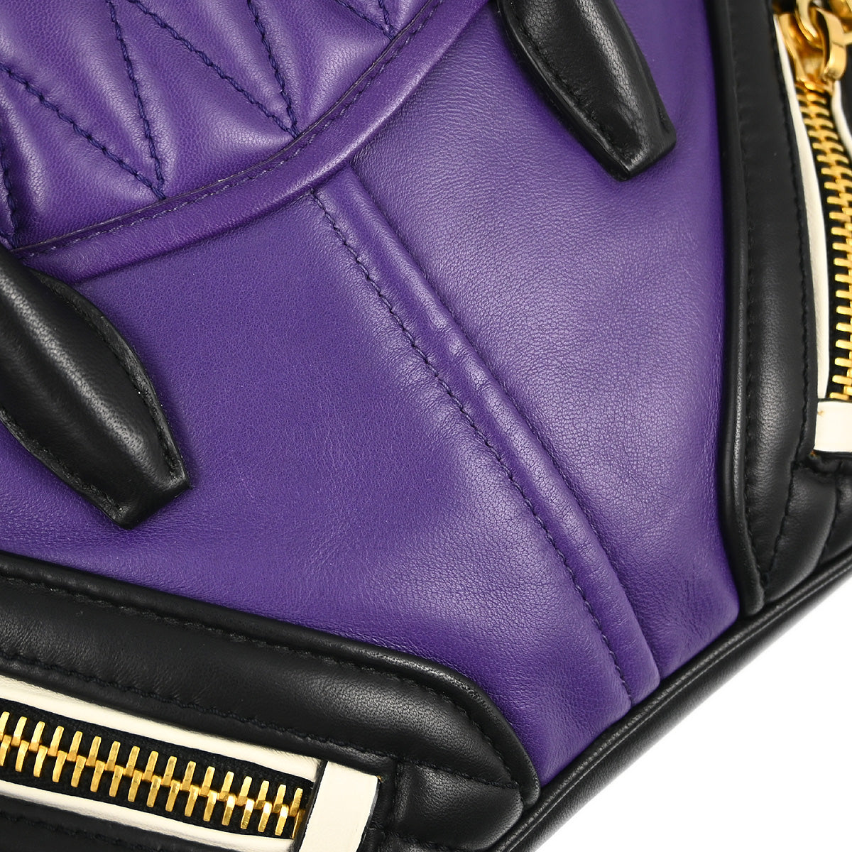 Miu Miu Purple Black 2way Shoulder Handbag
