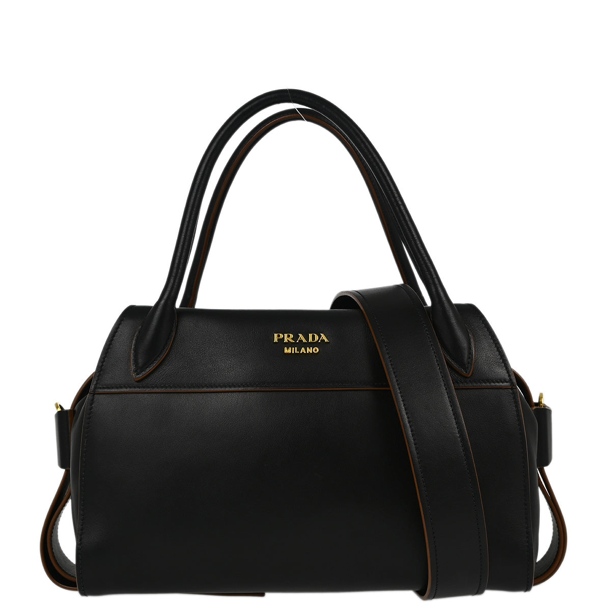 Prada Black Calfskin 2way Shoulder Handbag