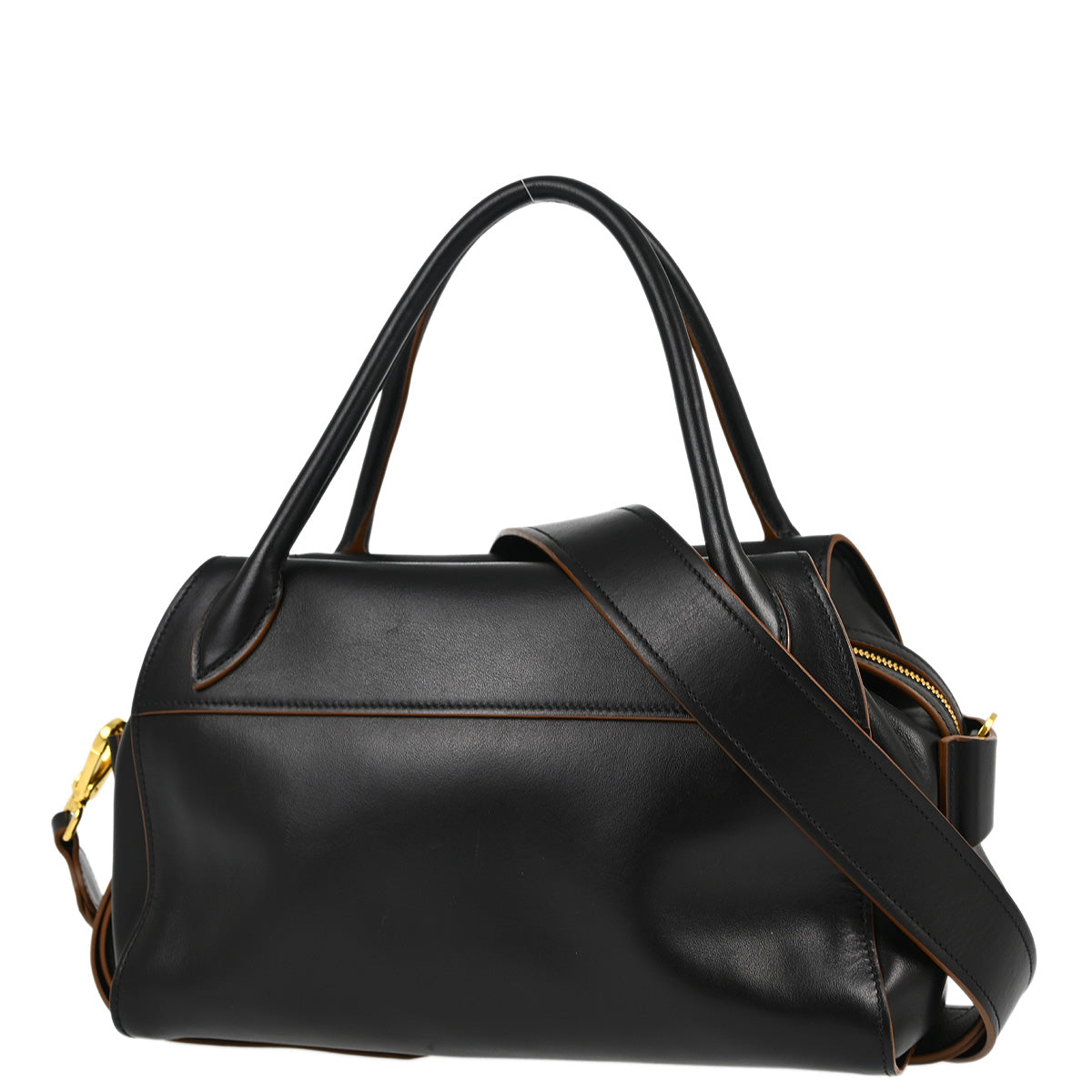 Prada Black Calfskin 2way Shoulder Handbag