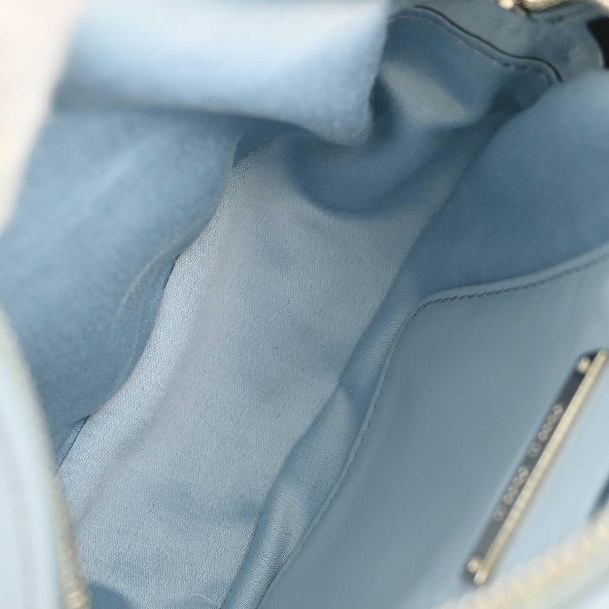 Miu Miu Blue Lambskin Matelasse Shoulder Bag