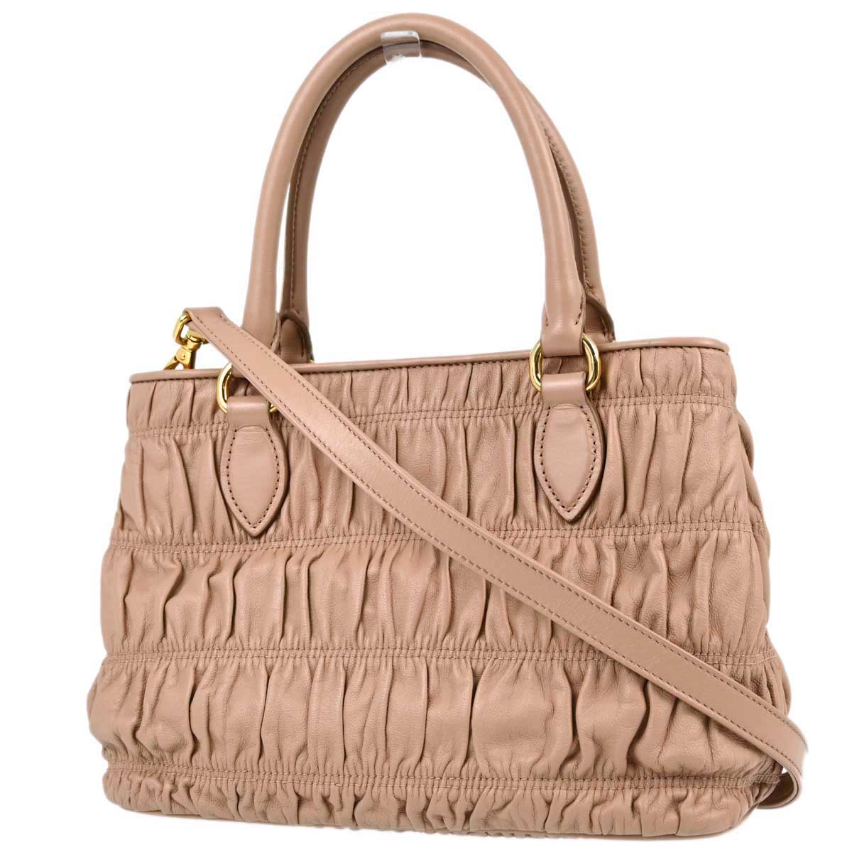 Prada Pink Lambskin 2way Shoulder Handbag