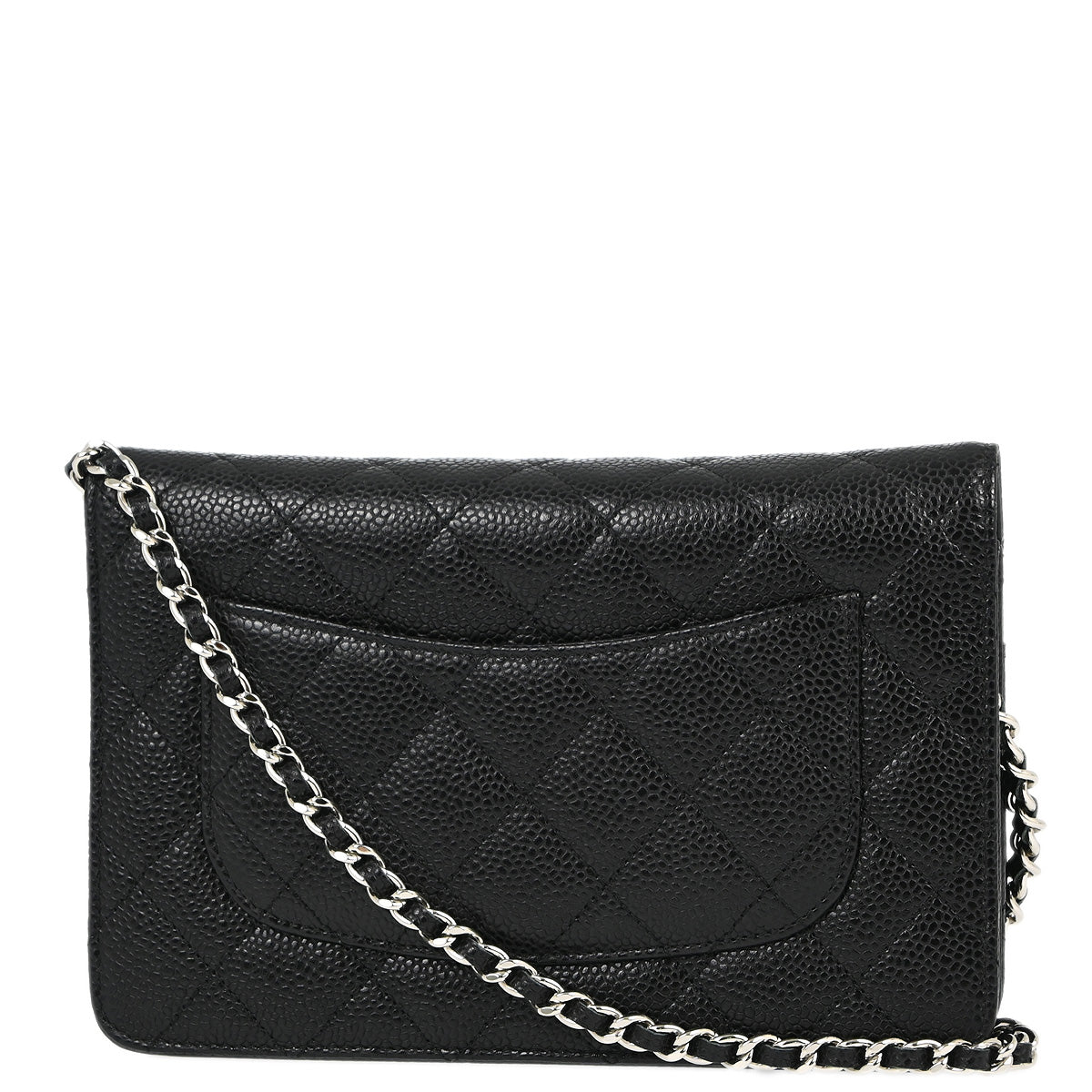 Chanel 2014 Black Caviar Classic WOC Shoulder Wallet Bag