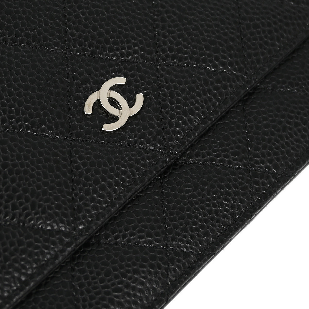 Chanel 2014 Black Caviar Classic WOC Shoulder Wallet Bag