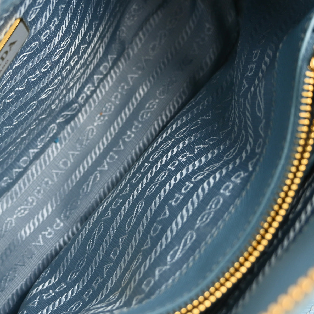 Prada 2014 Blue Calfskin Promenade Handbag