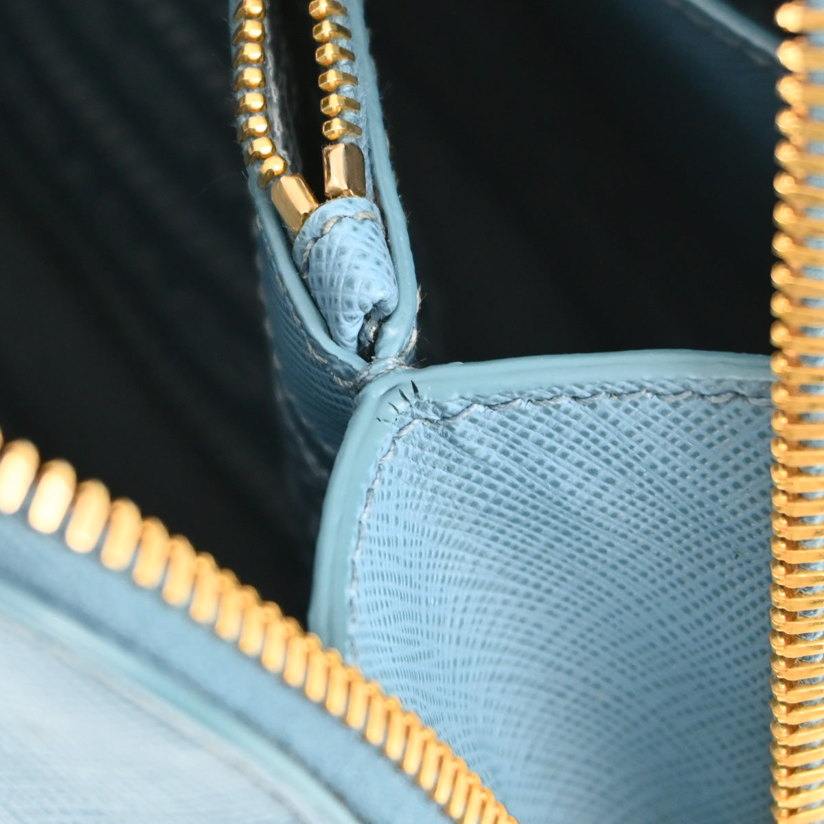 Prada 2014 Blue Calfskin Promenade Handbag