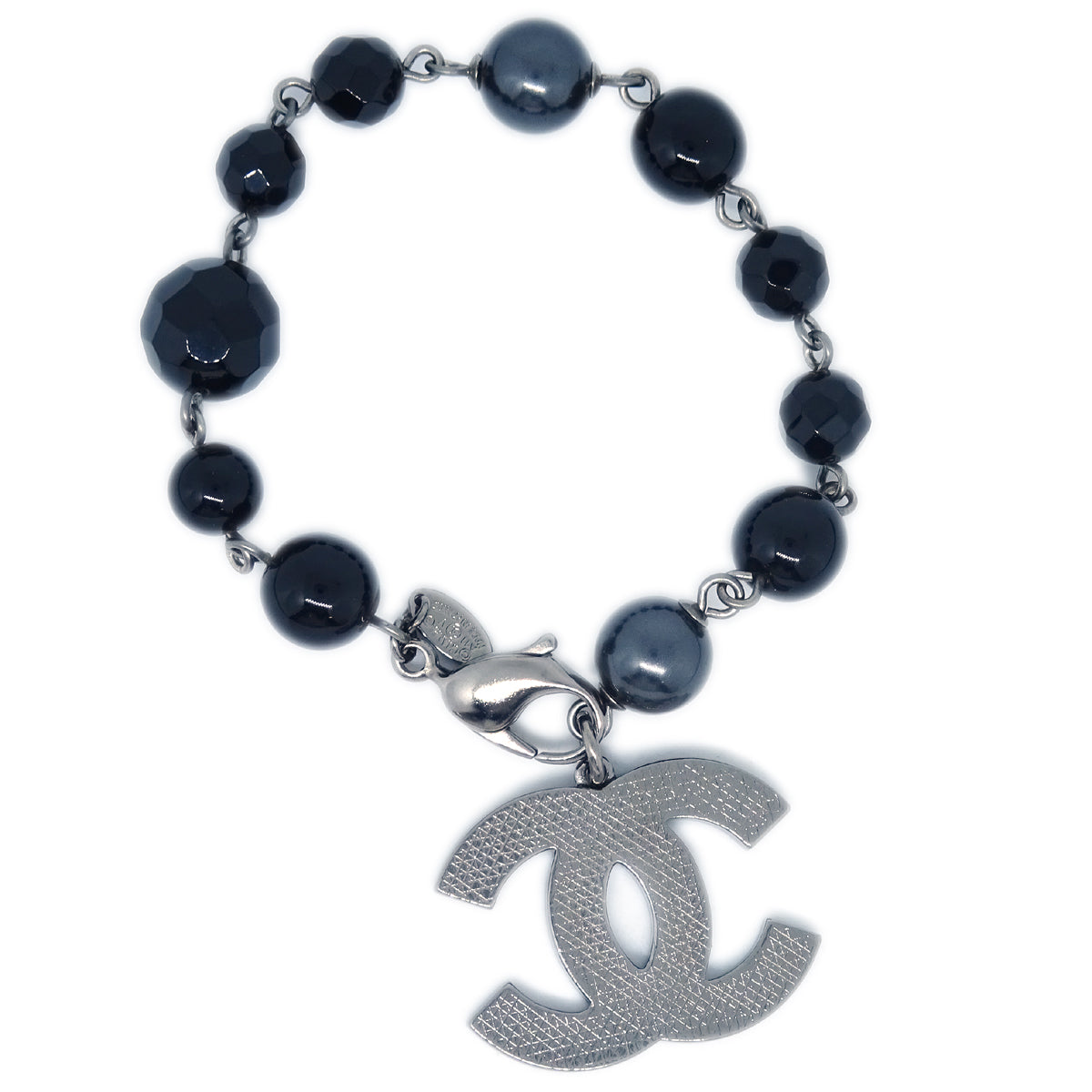 Chanel 2011 Bracelet Artificial Pearl Black A11V