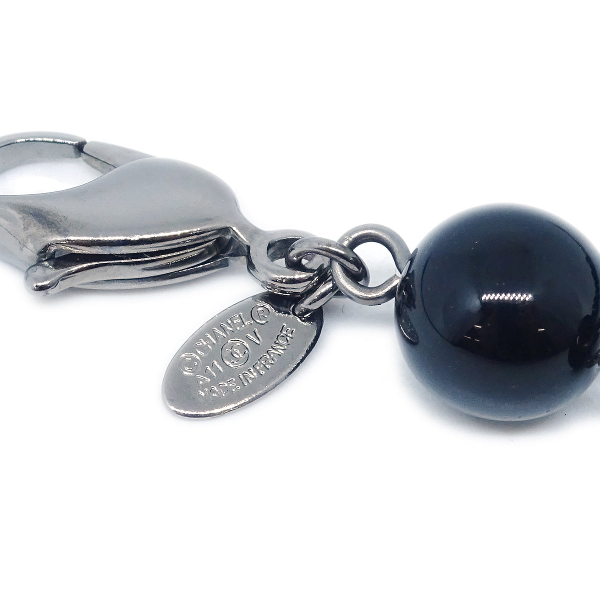 Chanel 2011 Bracelet Artificial Pearl Black A11V