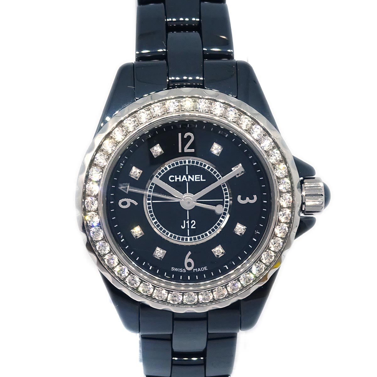 Chanel Ref.H2571 J12 Quartz 29mm Watch Ceramic Diamond
