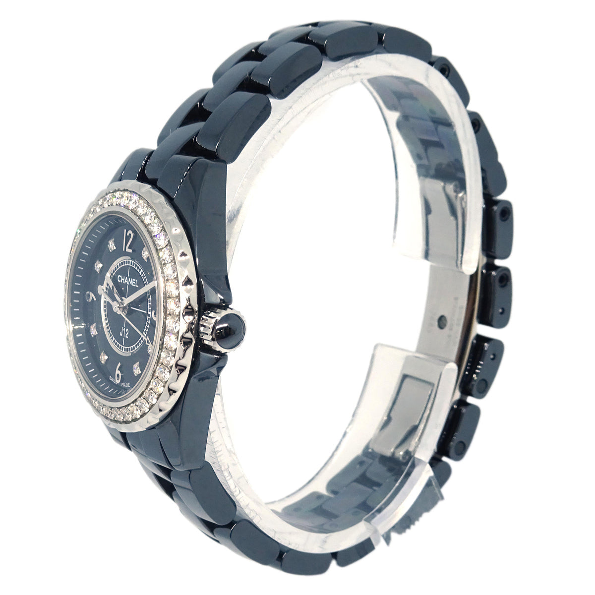 Chanel 2016 Ref.H2571 J12 Quartz 29mm Watch Ceramic Diamond