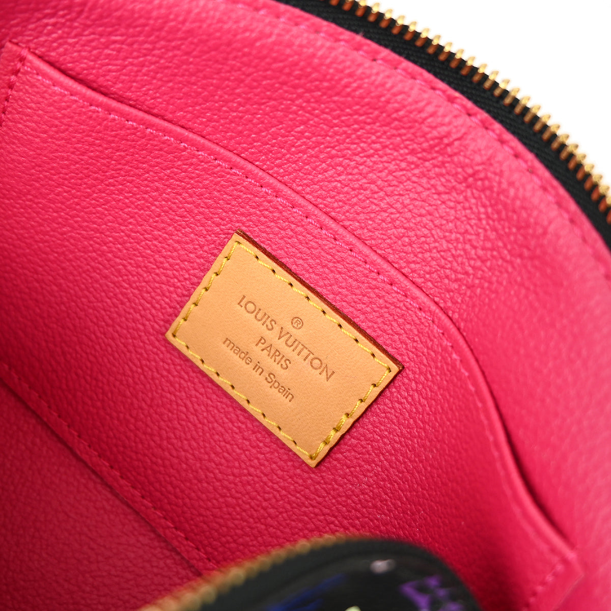 Louis Vuitton 2011 Black Monogram Multicolor Pochette Cosmetic M47355