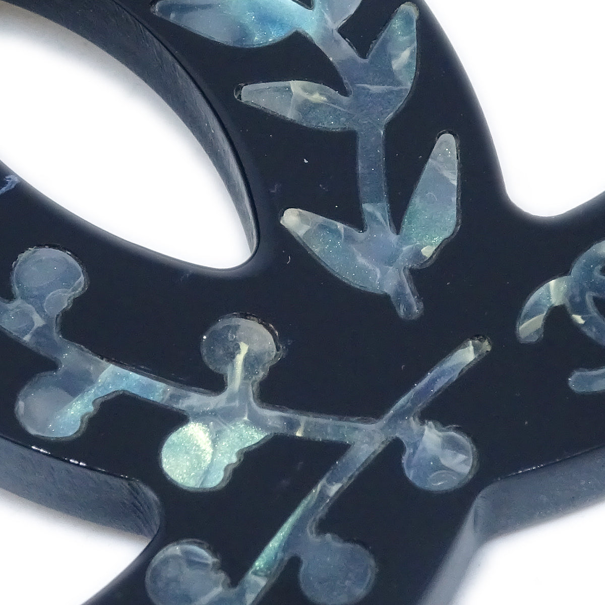 Chanel CC Brooch Pin Black 10A