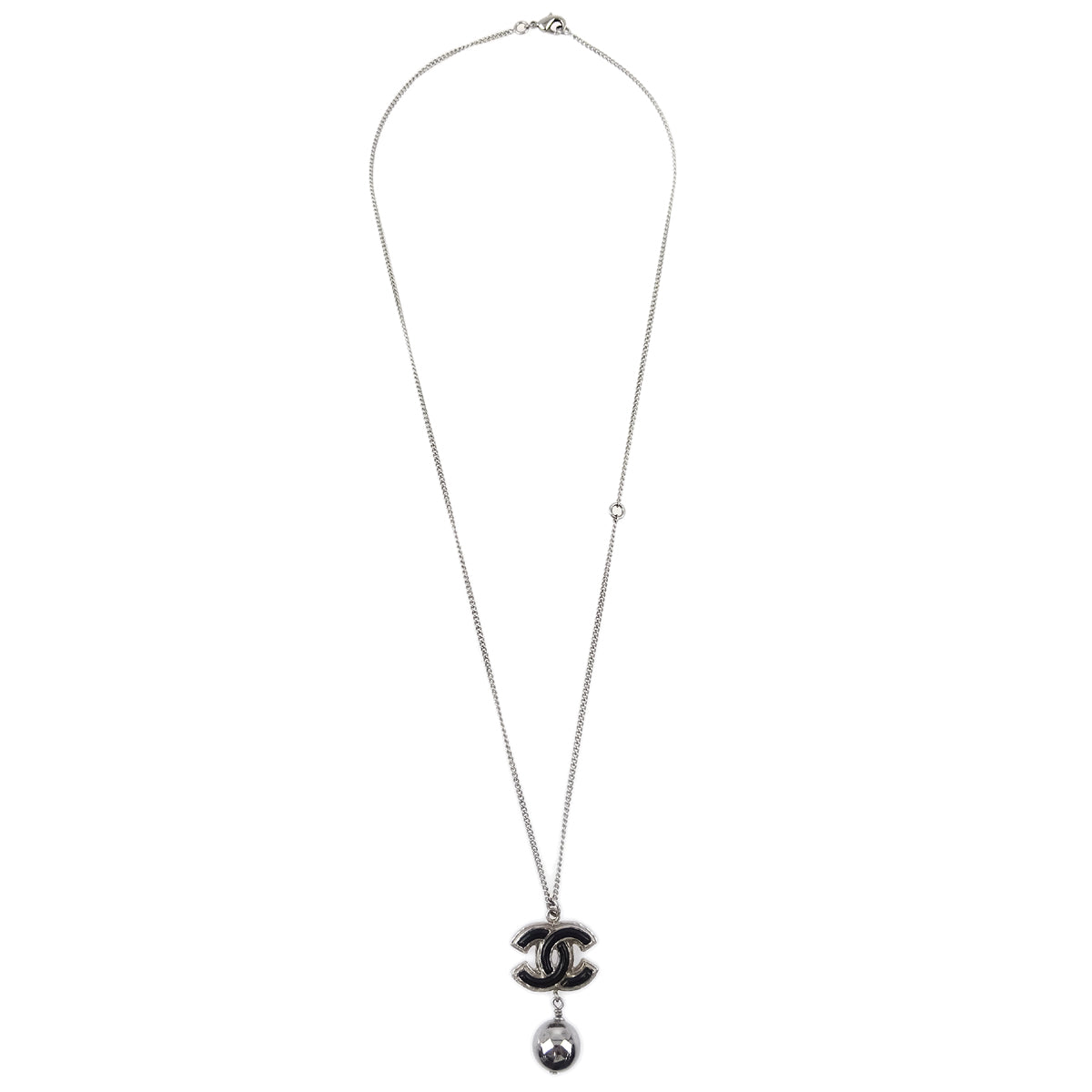 Chanel 2013 CC Chain Necklace Pendant Silver B13B