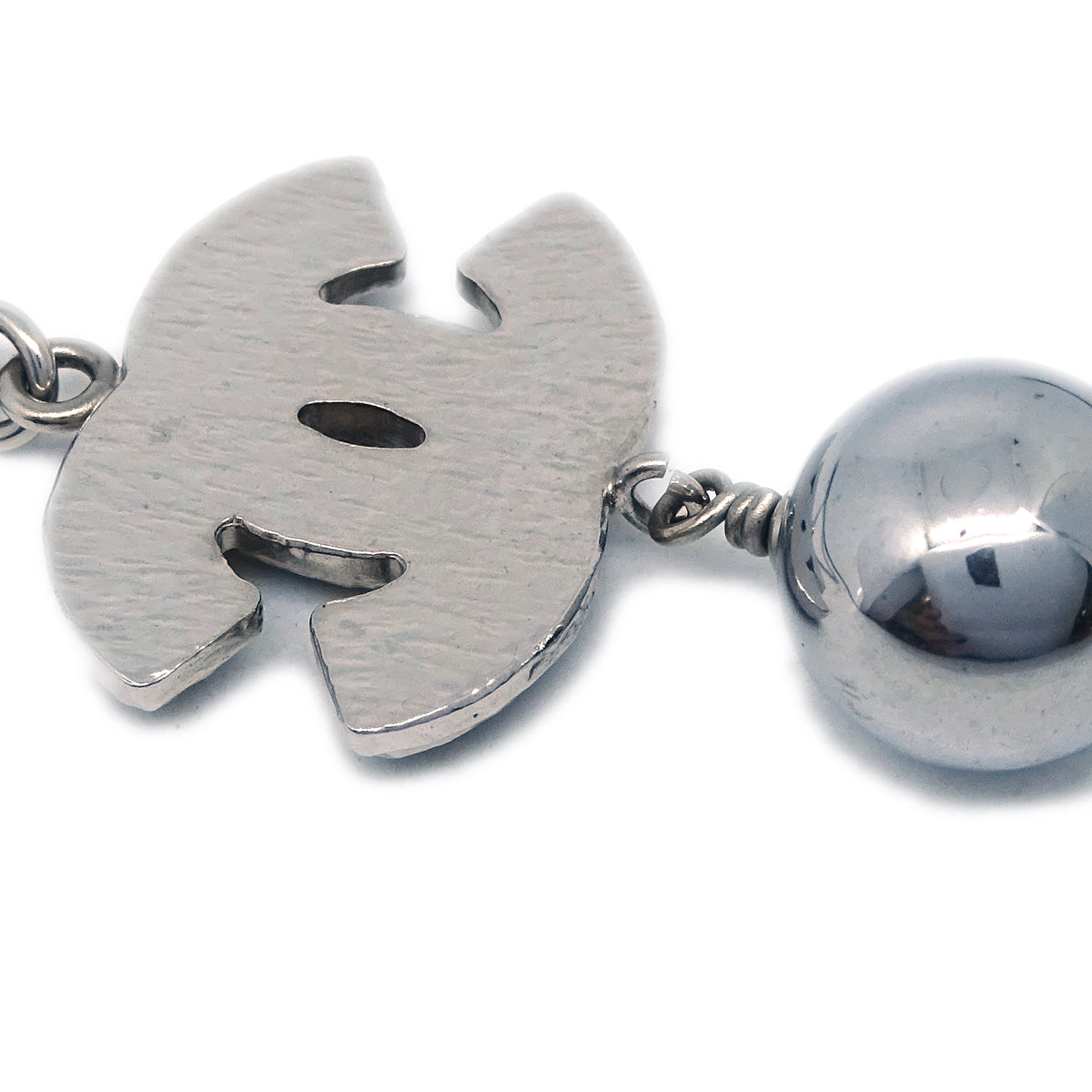 Chanel 2013 CC Chain Necklace Pendant Silver B13B