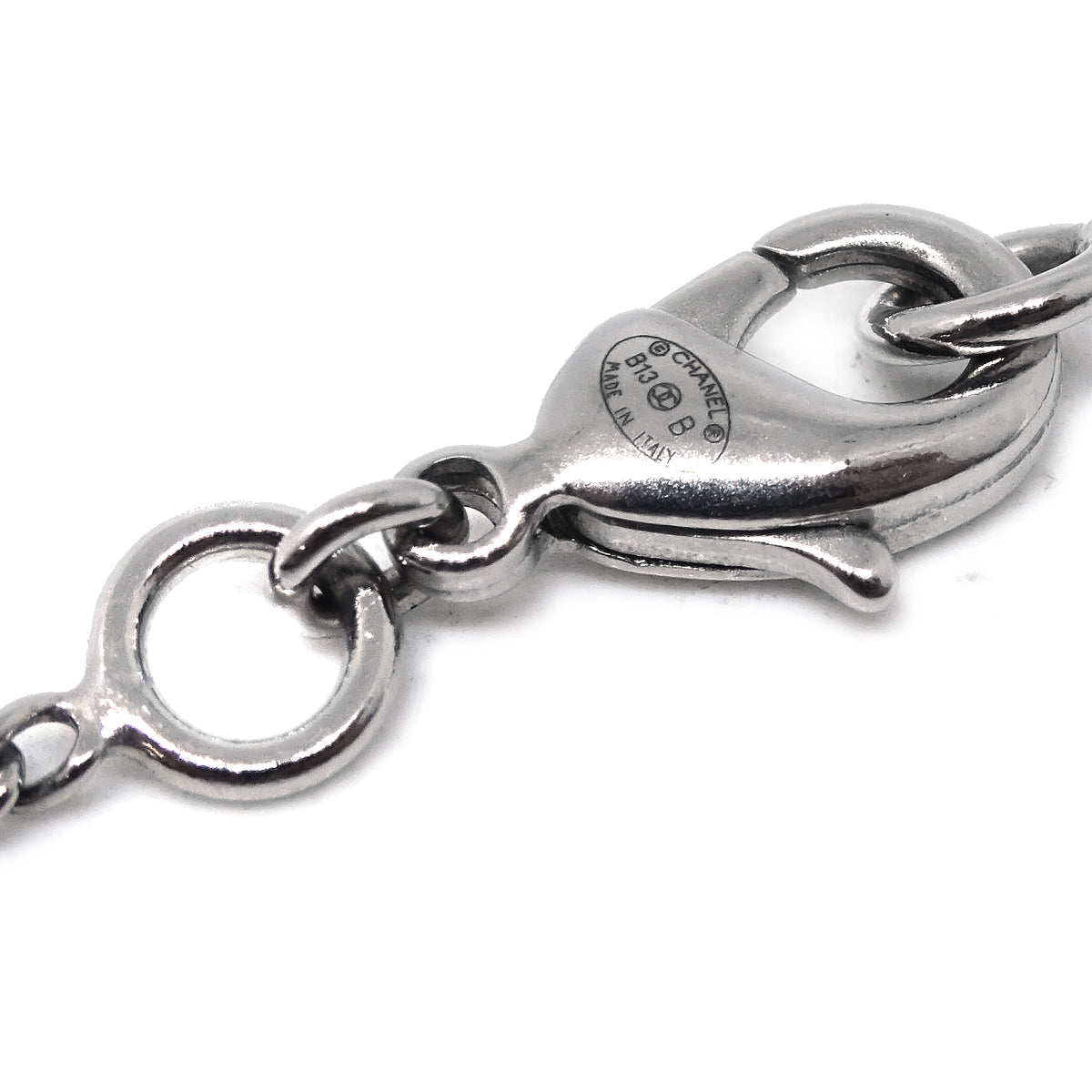 Chanel 2013 CC Chain Necklace Pendant Silver B13B