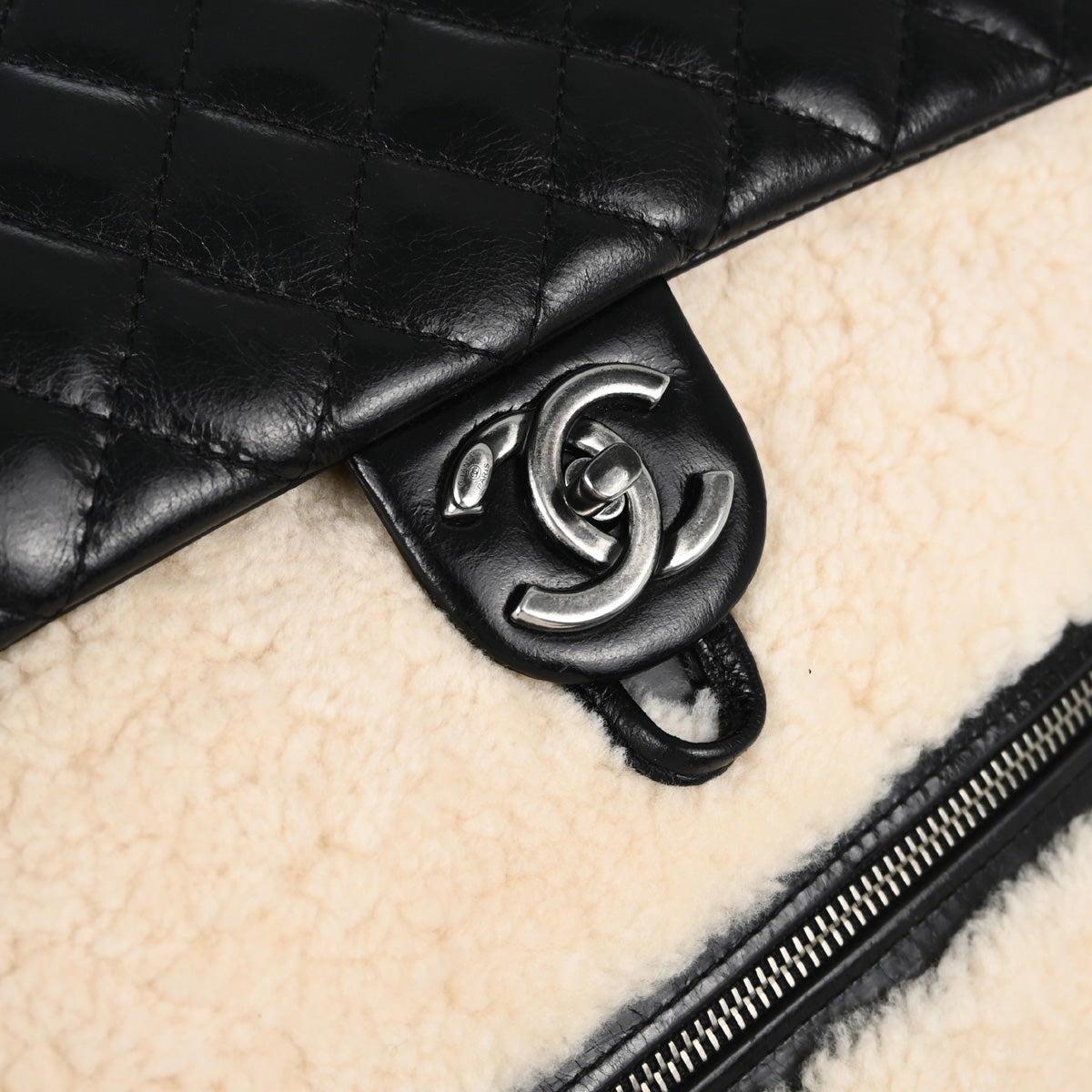 Chanel 2012-2013 Black Mouton Calfskin Backpack