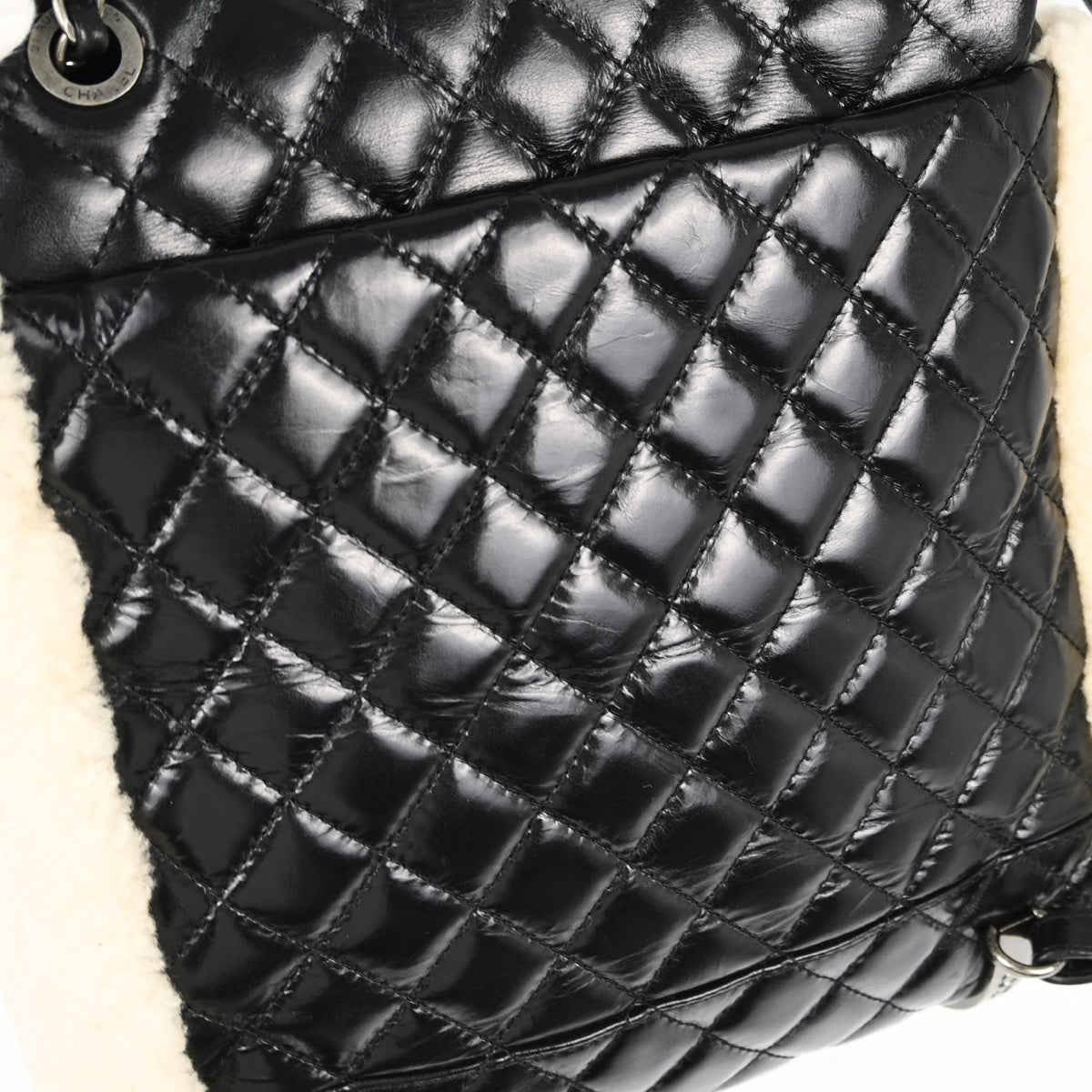 Chanel 2012-2013 Black Mouton Calfskin Backpack