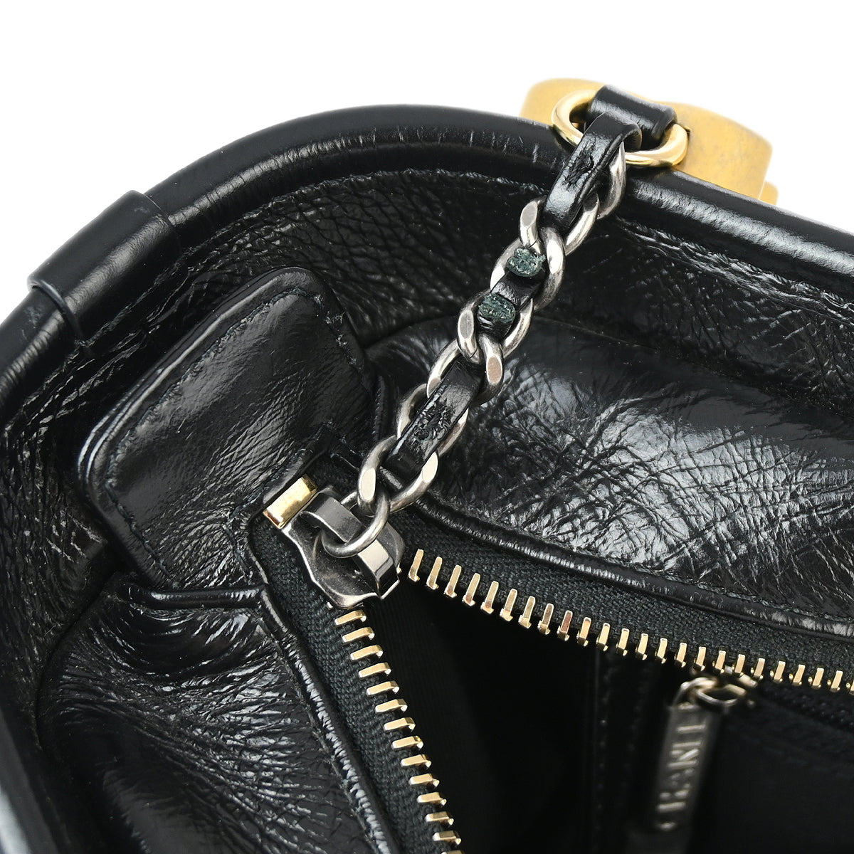 Chanel 2018-2019 Black Gold Calfskin Large Gabrielle Shoulder Bag
