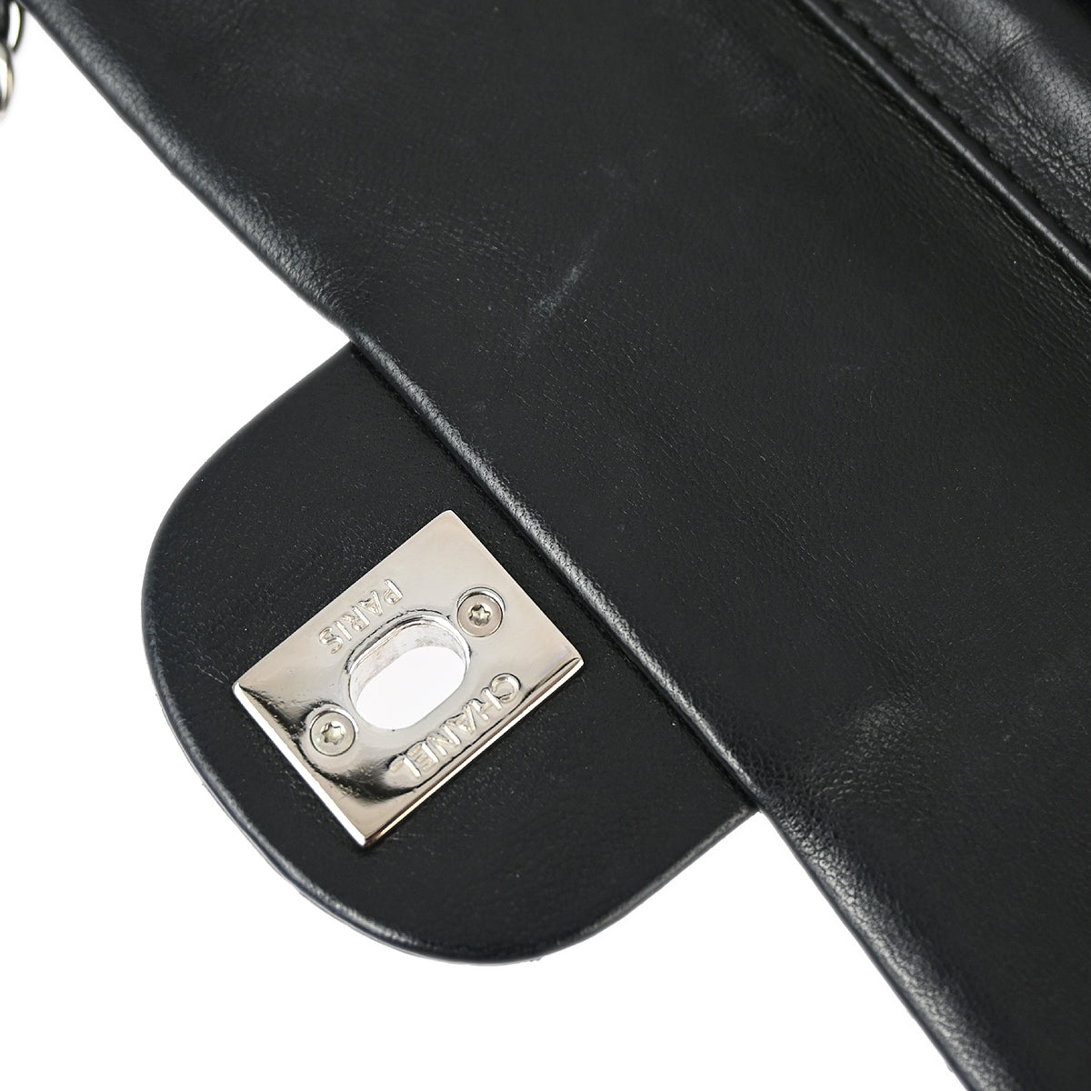 Chanel * 2011 Black Python Ultra Stitch WOC Chain Shoulder Wallet Bag