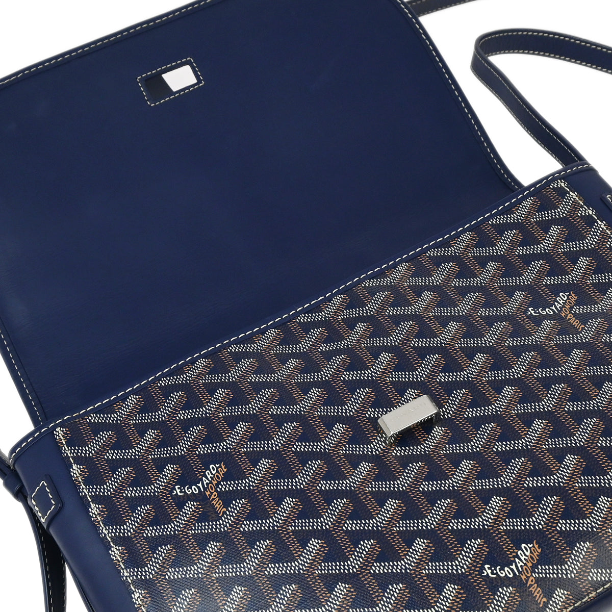 Goyard 2018 Blue Belvedere MM Shoulder Bag