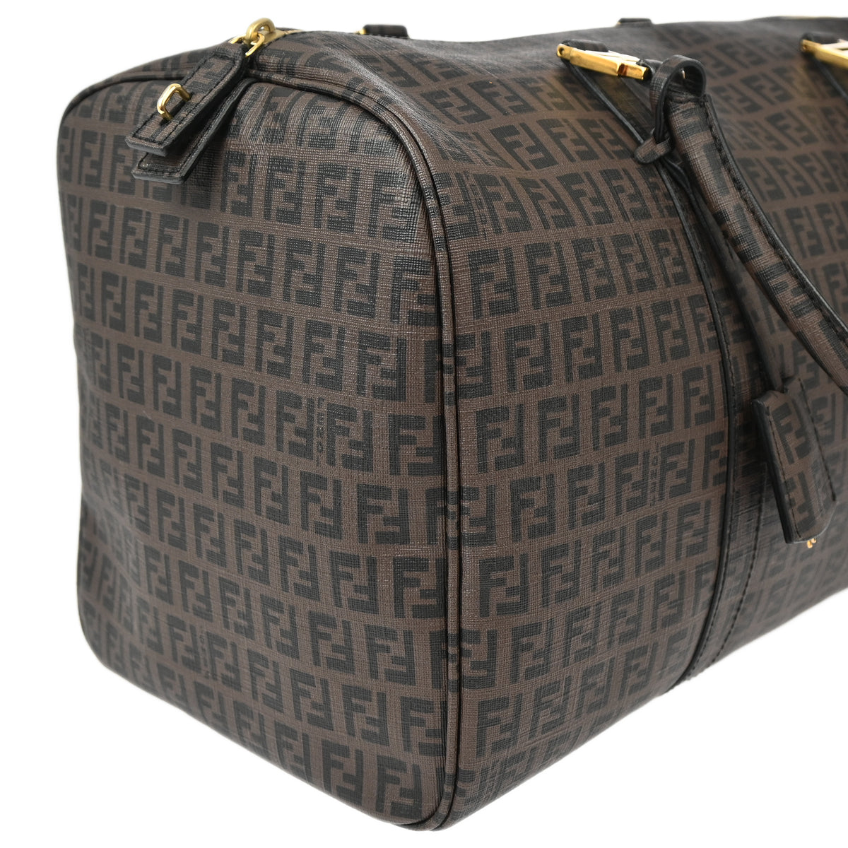 Fendi Brown Zucchino Duffle Handbag