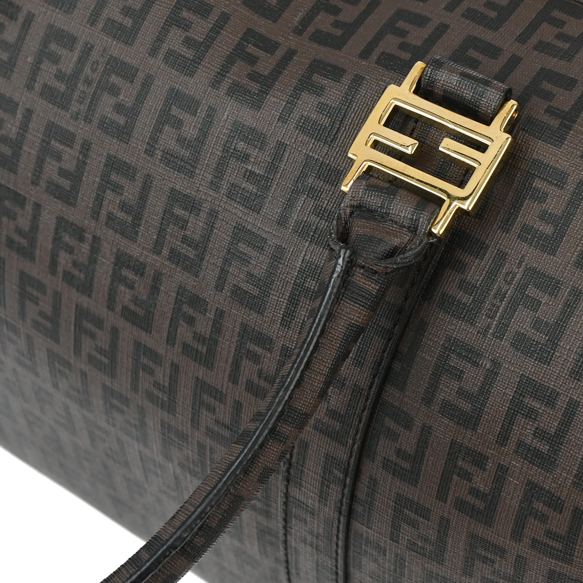 Fendi Brown Zucchino Duffle Handbag