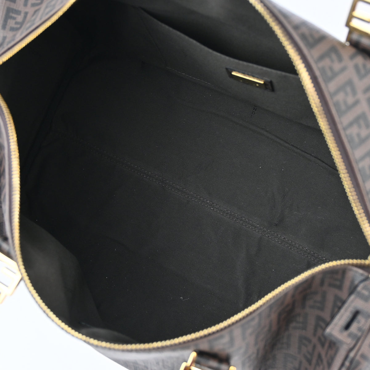 Fendi Brown Zucchino Duffle Handbag