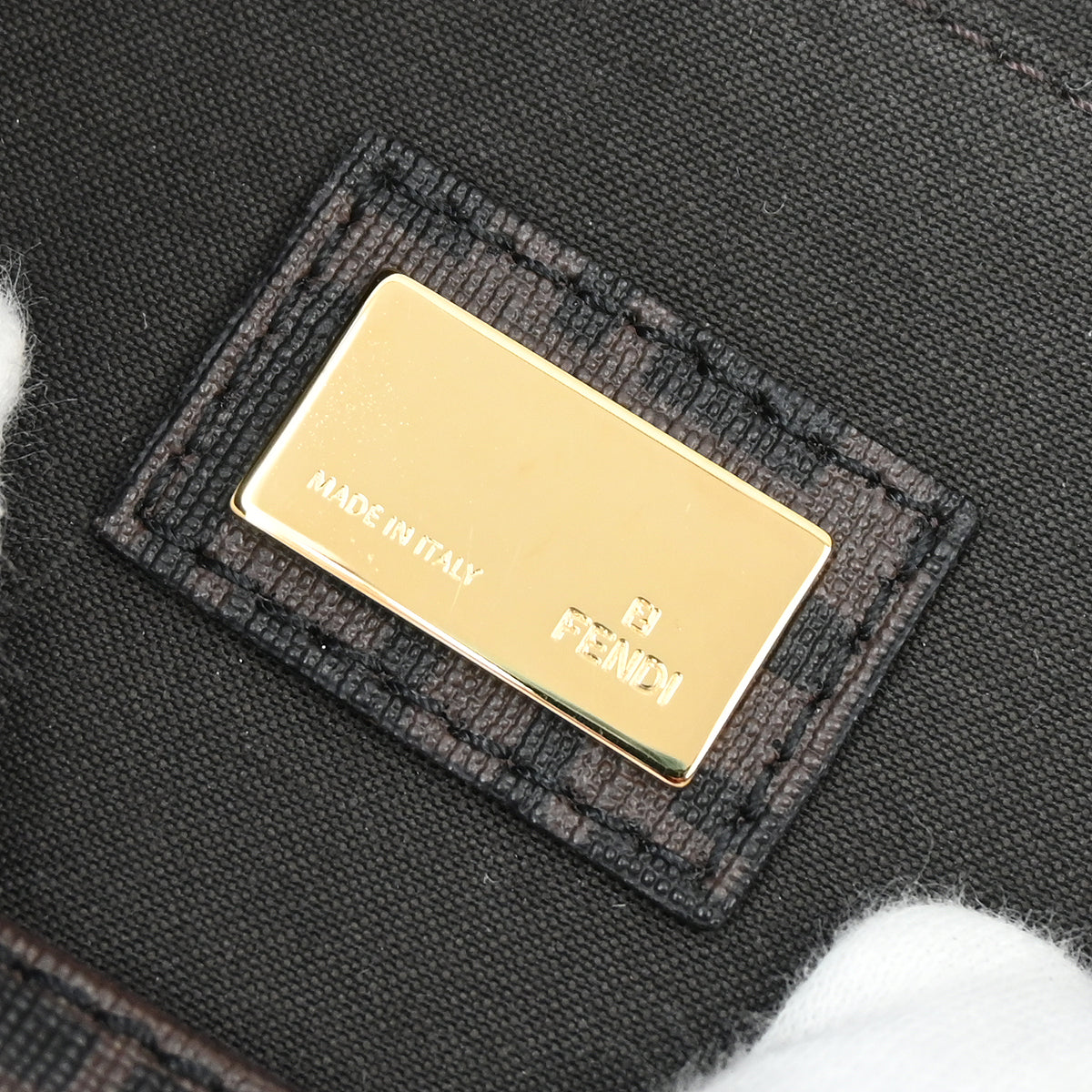 Fendi Brown Zucchino Duffle Handbag